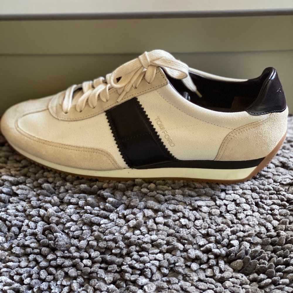 Tom Ford Sneaker, Low Top, Canvas and Leather,